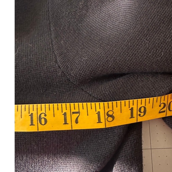 LAUREN Ralph Lauren VTGE Black Double Breasted Knit Collar Cardigan Sweater LGE - Picture 9 of 13